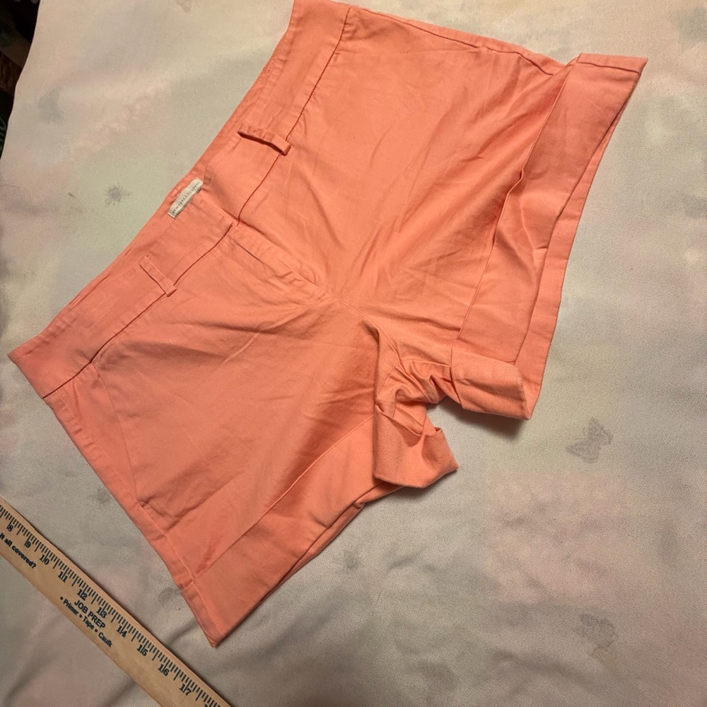 New York & Company Coral Pink High Waist Dress Shorts